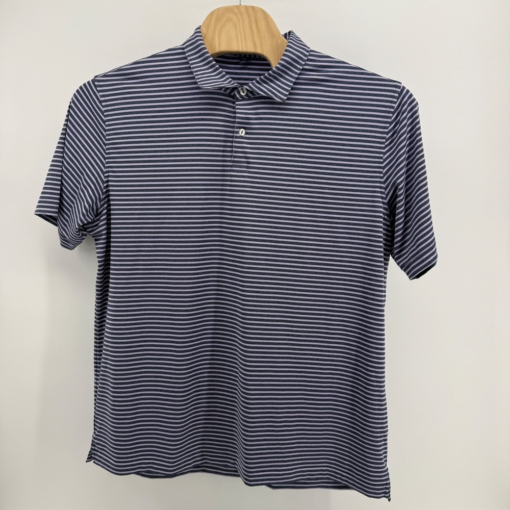 Peter Millar Crown Crafted Mens XXL Purple Striped Performance Golf Polo Shirt - Picture 4 of 7